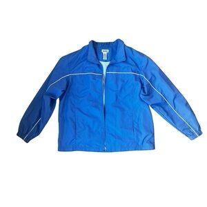 Classic Elements Royal Blue Windbreaker Jacket with White Piping